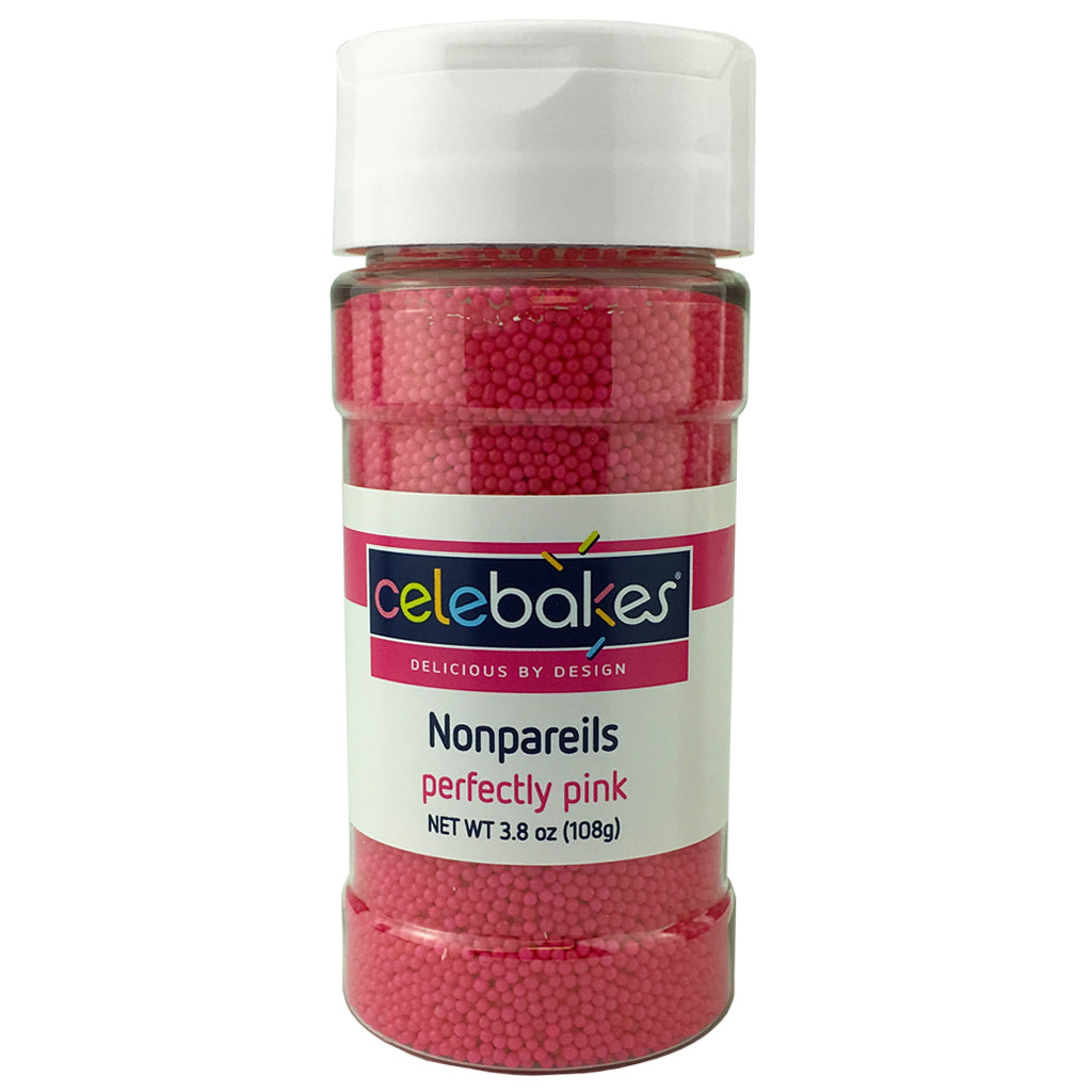 Perfectly Pink Nonpareils, 3.8 oz - Papagino Foods Inc.