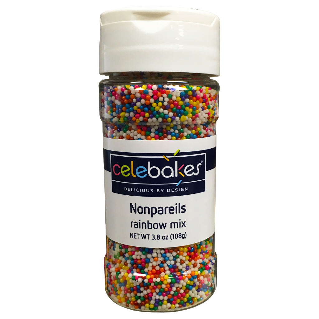 Rainbow Mixed Nonpareils, 3.8 oz - Papagino Foods Inc.