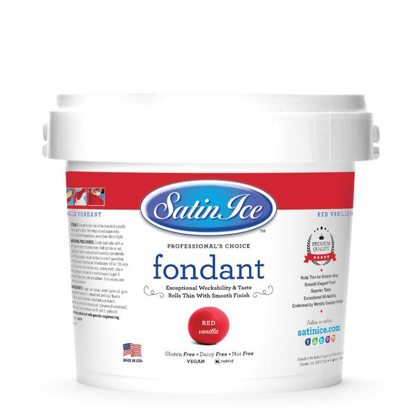 Satin Ice Red Fondant 2.5 kg - Papagino Foods Inc.