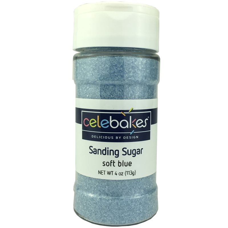 Celebakes Soft Blue Sanding Sugar, 4 oz. Product #7500-785059 - Papagino Foods Inc.