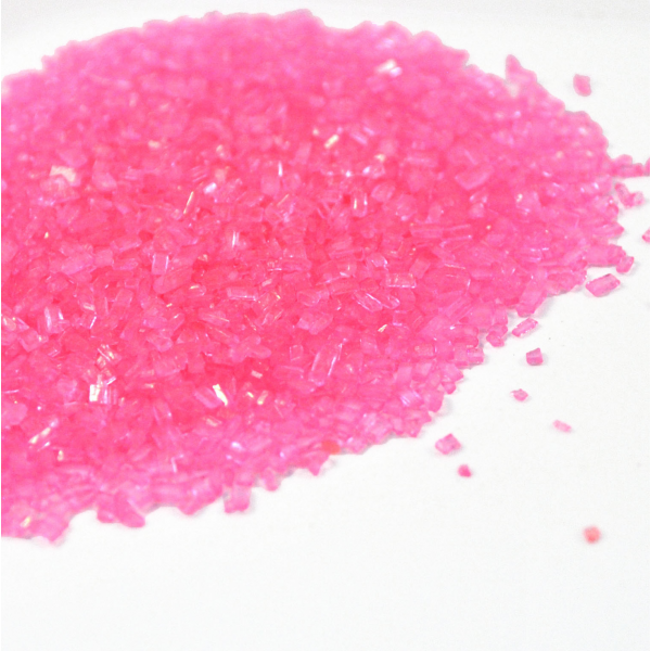 CHERRY (PINK) ROCK CANDY CRYSTALS 4 oz Bottle (1/2 cup/ Net Weight 3.0 oz) Sweetapolita
