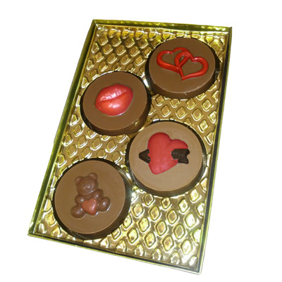Cookie / Truffle 4 Cavity Gold Candy Insert Box - Papagino Foods Inc.