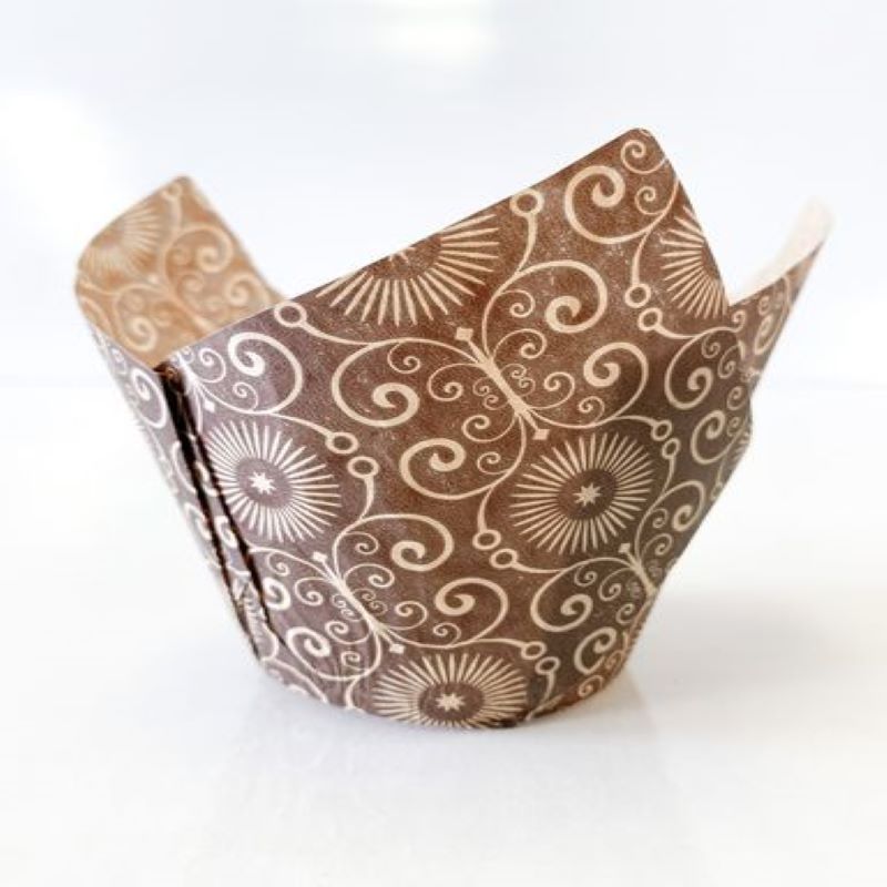 Mariposa Brown Tulip Cups 2" x 6 1/4"- 65 gsm (160) (100 Pieces) - Papagino Foods Inc.