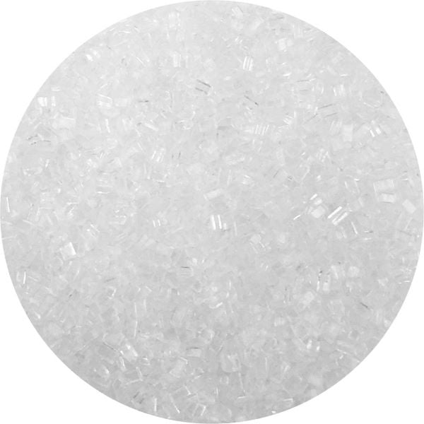 Whimsical White Sugar Crystals, 4 oz. Product #7500-78504W - Papagino Foods Inc.