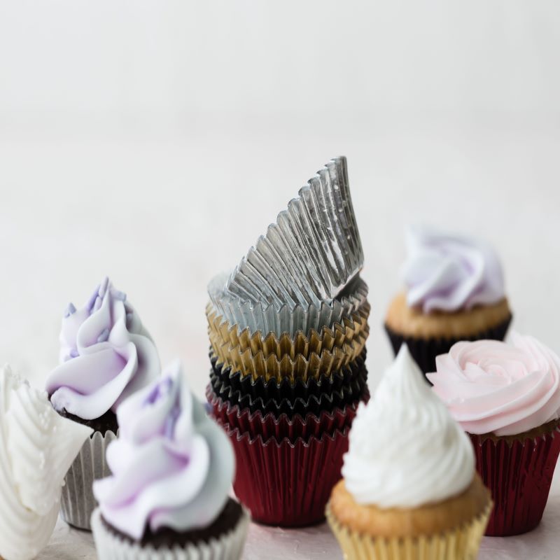 Brown Cup Cake Liner 2" x 1 1/4 x 4 1/2 40 gsm 500 pieces 5130 - Papagino Foods Inc.