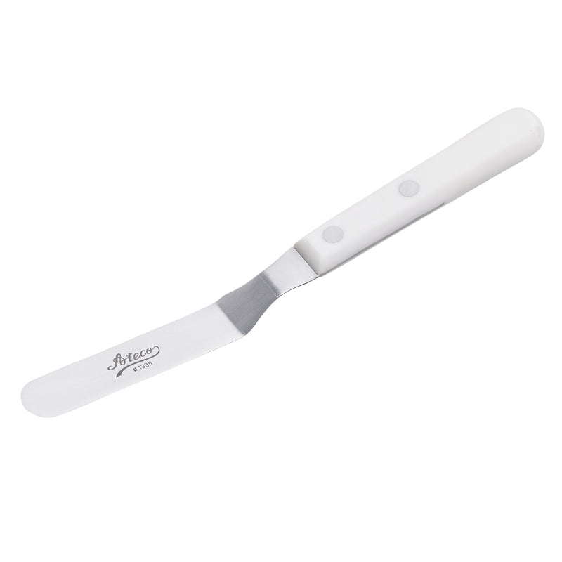 Ateco Offset Spatula with White POM Handle (4.5" Blade)