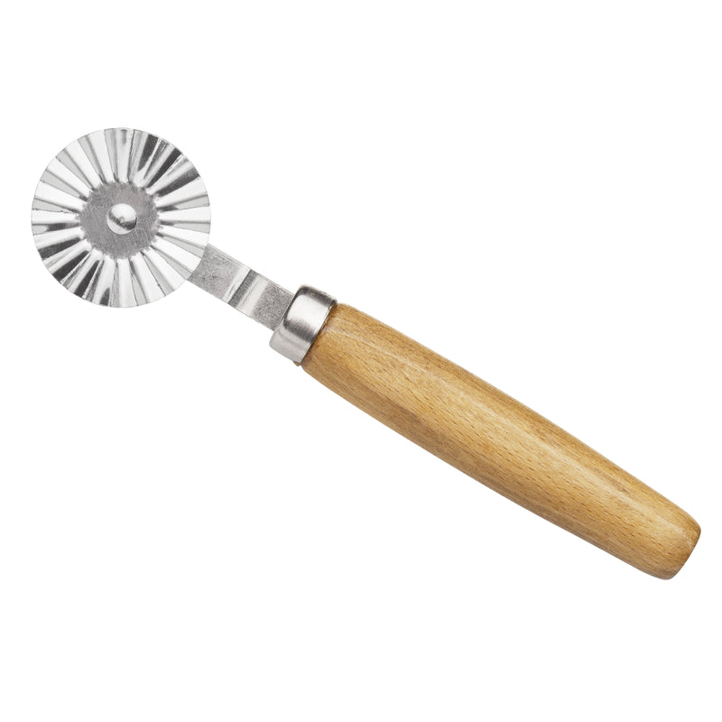 Ateco Pastry Cutter with Fluted Wheel (Wood Handle)