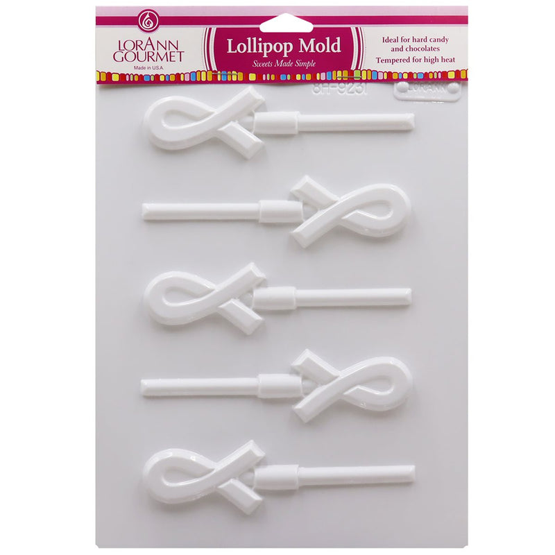 Crossed Ribbons Lollipop Sheet Mold - Chocolate & Candy