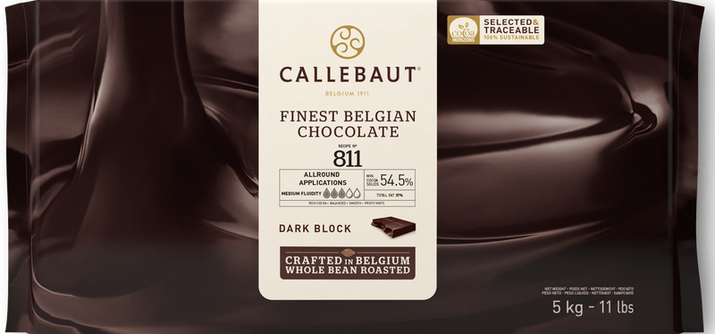 Callebaut Finest Belgian Dark Chocolate 811 5 kg x 5 Block (PICKUP ONLY)