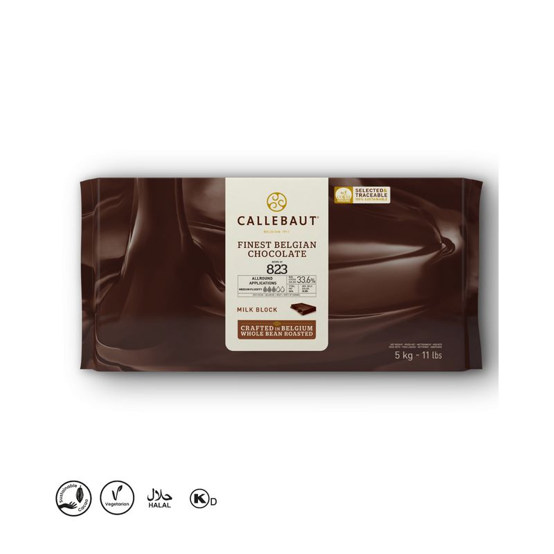 Callebaut Finest Belgian Milk Chocolate 823 5 kg x 5  Block (PICKUP ONLY)