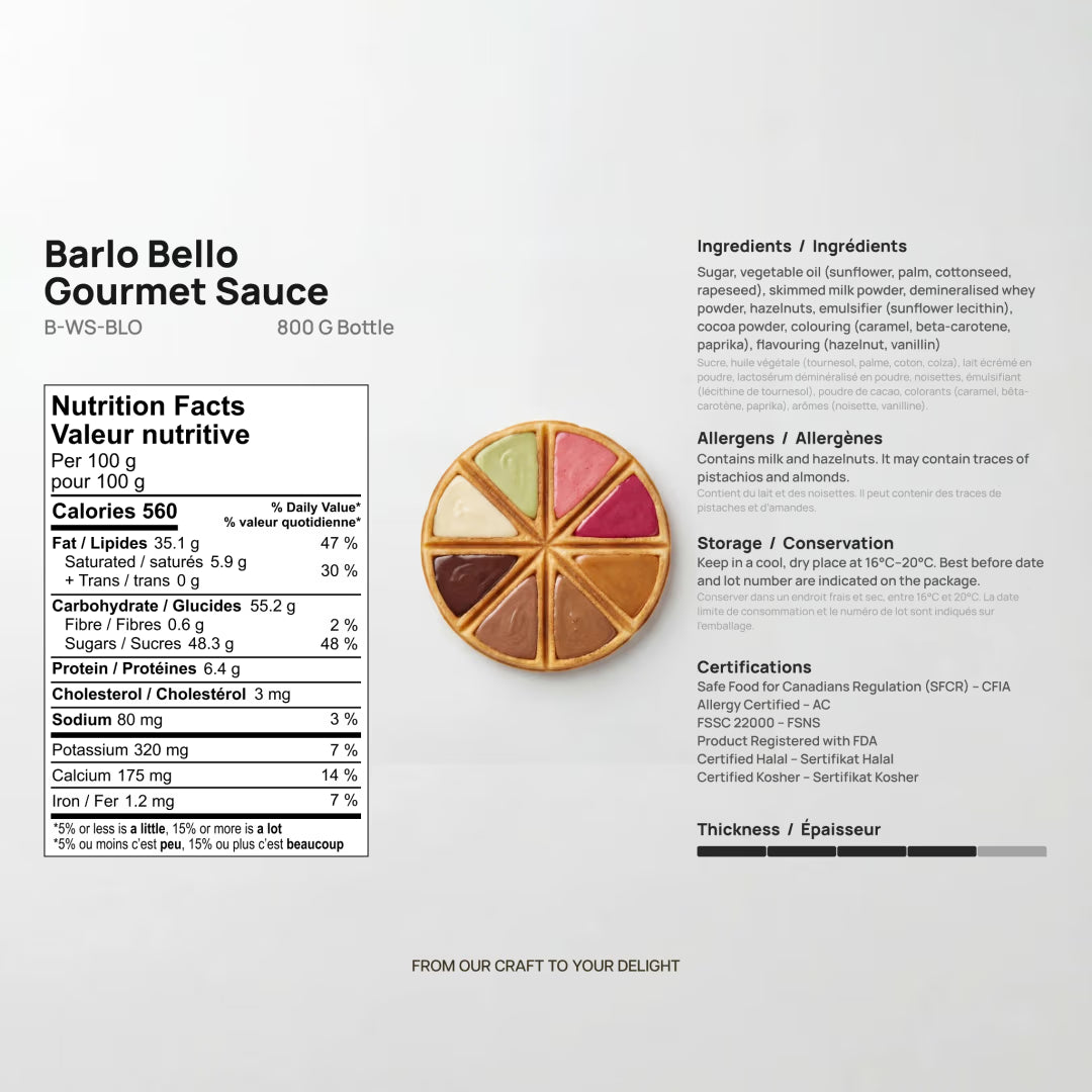 Barlo Bello Gourmet Sauce 800 grams