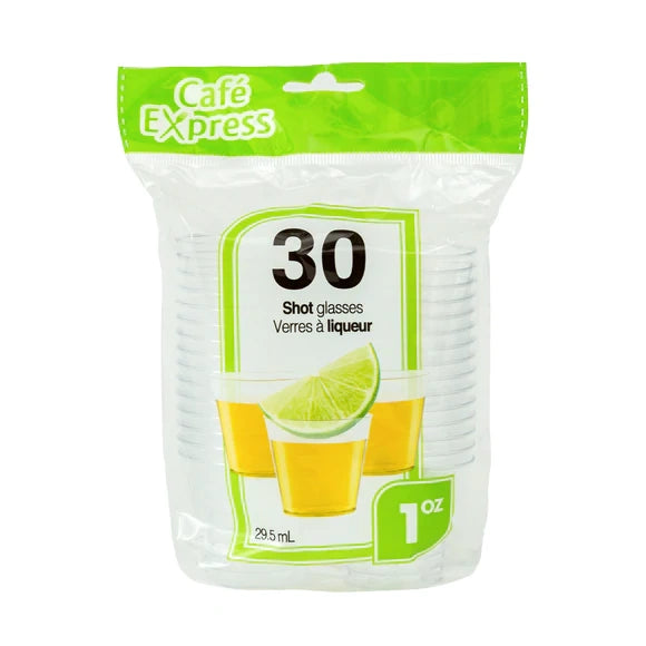 Cafe Express 1 oz Clear Plastic Shot Glass