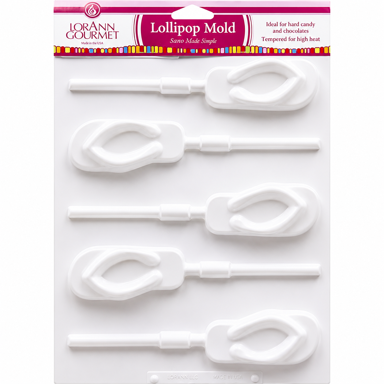 LorAnn Flip Flop Lollipop Sheet Mold (5582-0000)