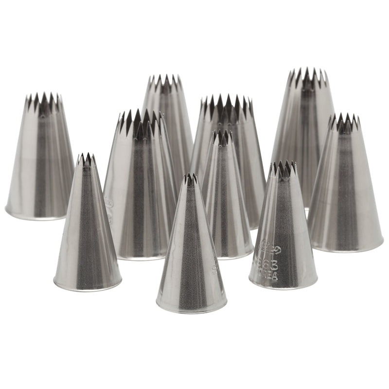 Ateco French Star Pastry Tube Set of 10