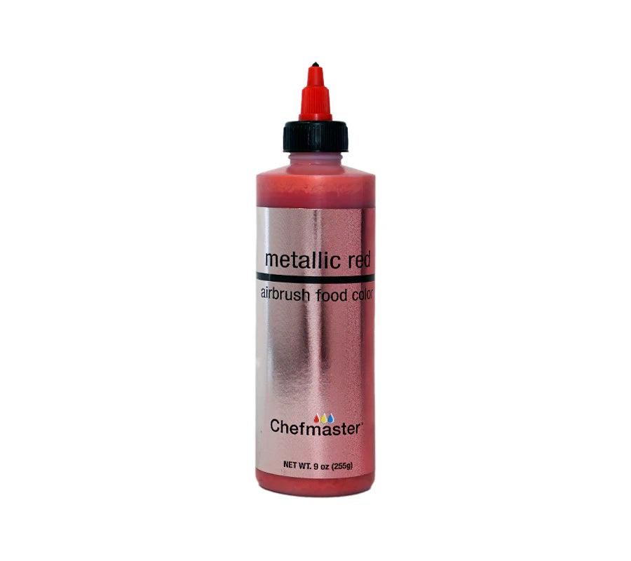 Chefmaster Metallic Red Airbrush Food Coloring (# 3708) 9.0 OZ