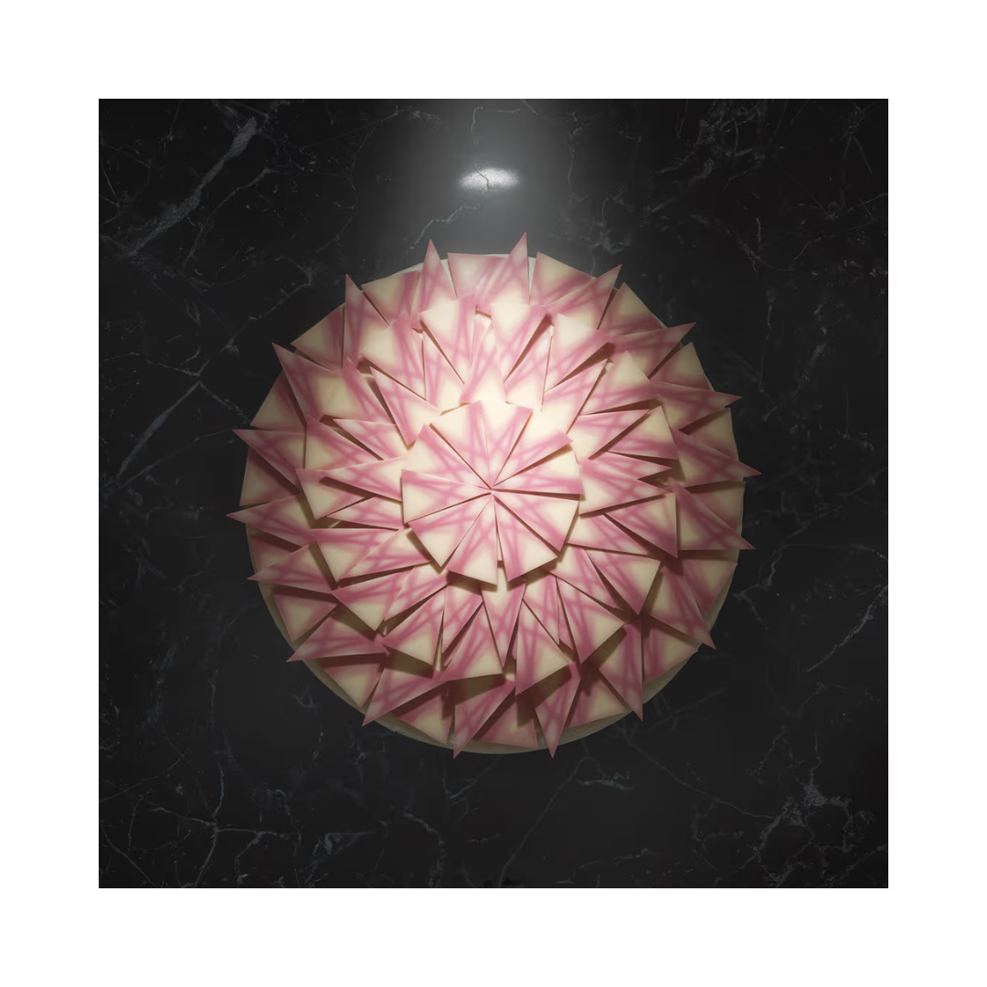 Barlo Pink Patterned Triangle 1 Kg (435 pcs)