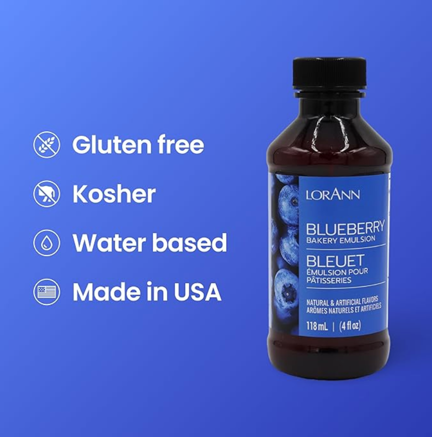 LorAnn Oils Blueberry, Bakery Emulsion  - 4 OZ #0770-0800 - Papagino Foods Inc.