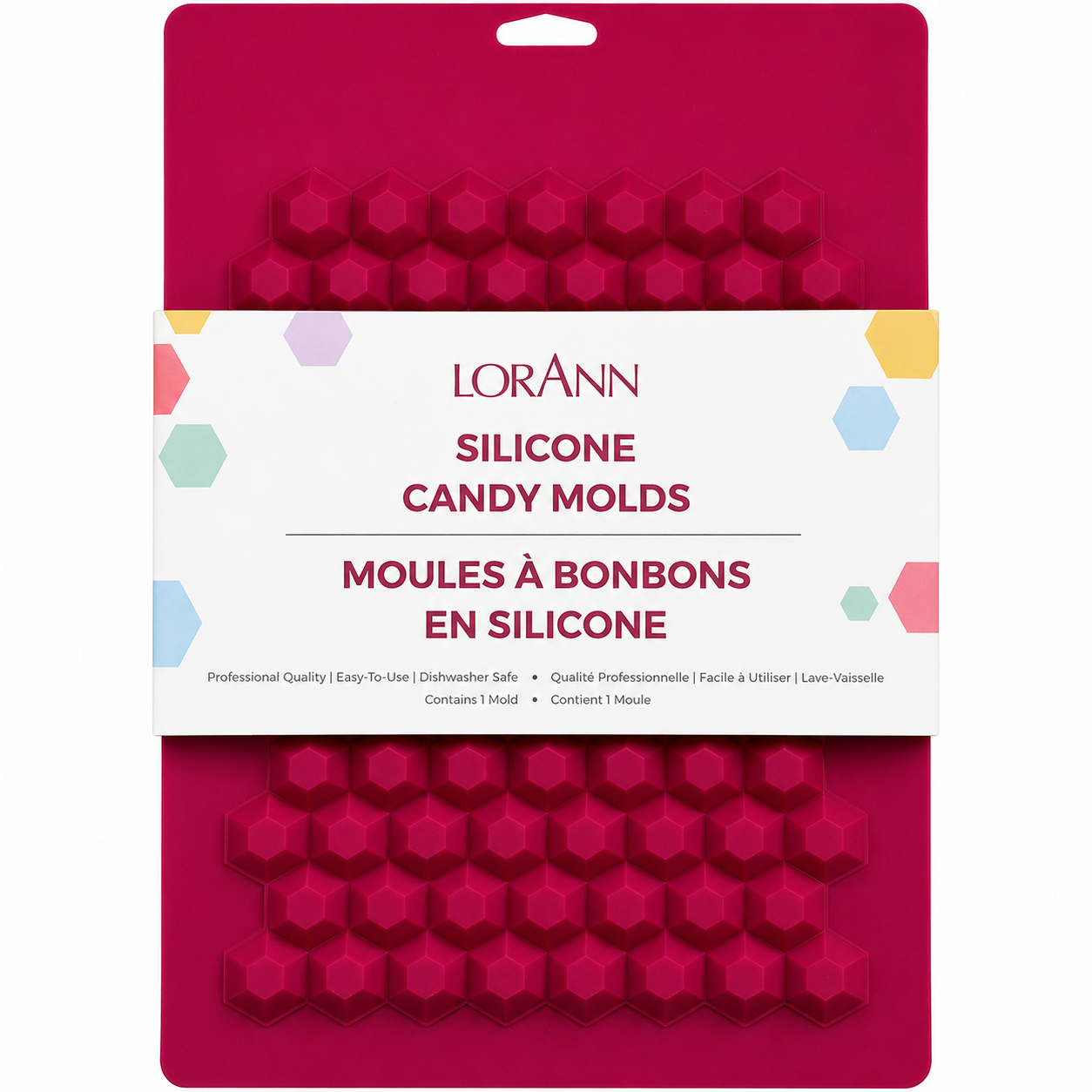 LorAnn Silicone Hex Break-up Candies Mold (5670-0000)