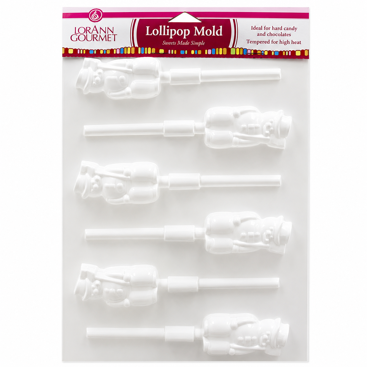 LorAnn Snow Man Lollipop Sheet Mold (5527-0000)