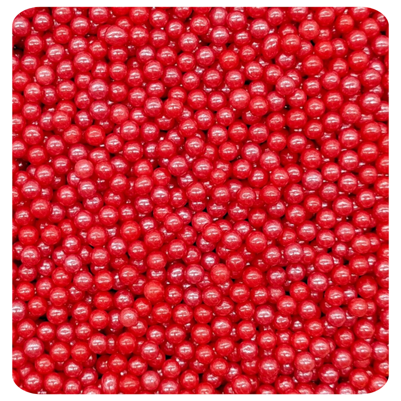 4MM Red Sugar Pearl 100g (3.5 oz) Sprinkles d'Art