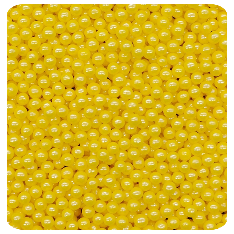 4MM Yellow Sugar Pearl 100g (3.5 oz) Sprinkles d'Art