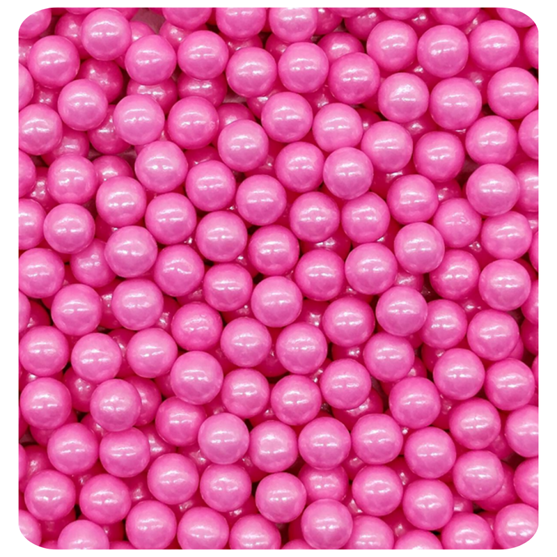 7MM Bright Pink Sugar Pearl 100g (3.5 oz) Sprinkles d'Art