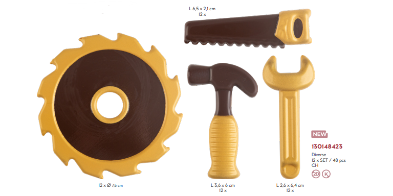 Set of two Father’s Day chocolate decoration tools from Papagino Foods Inc. for cake and dessert decorating.