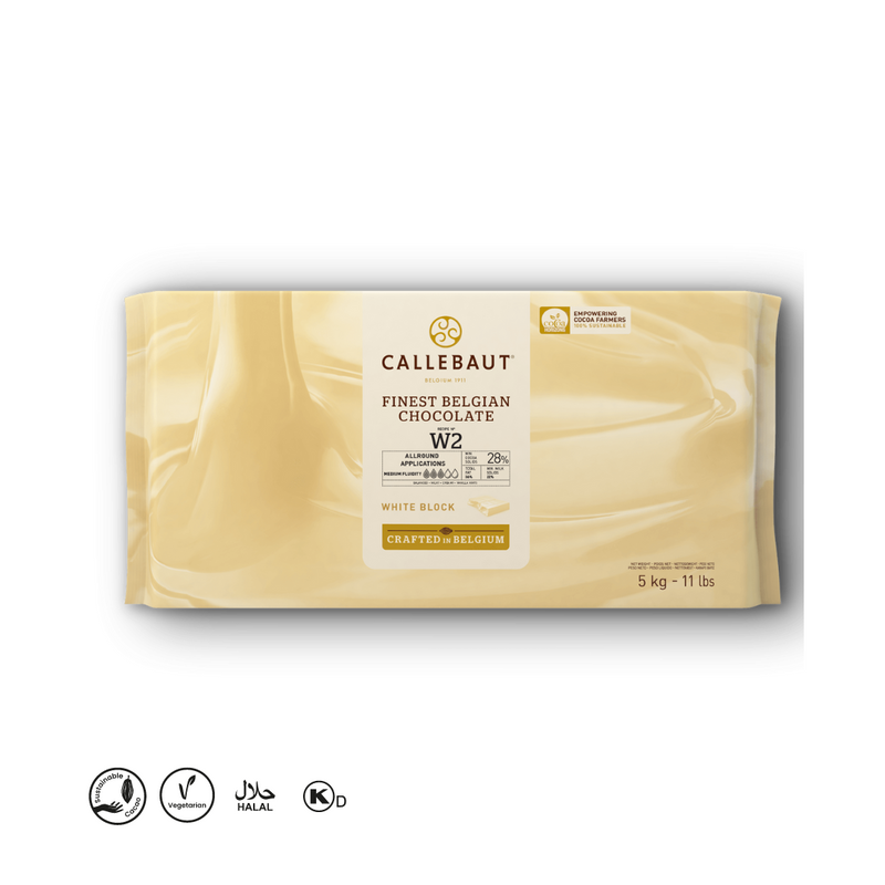 Callebaut Finest Belgian White Chocolate CW2 5 kg x 5  Block (PICKUP ONLY)