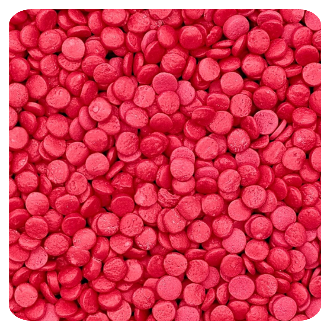 Red Confetti Cut Dough 100g (3.5 oz) Sprinkles d'Art - Papagino Foods Inc.