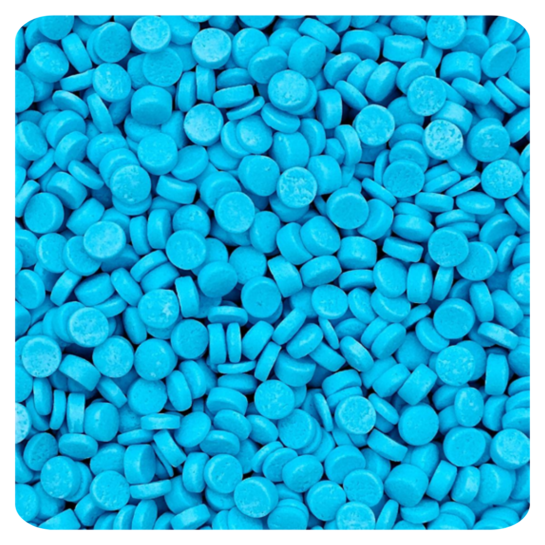 Blue Confetti Cut Dough 100g (3.5 oz) Sprinkles d'Art - Papagino Foods Inc.