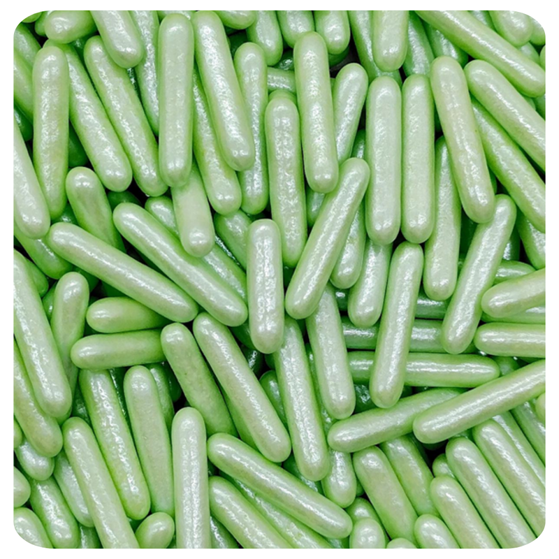 Mint Green Rods 100g (3.5 oz) Sprinkles d'Art