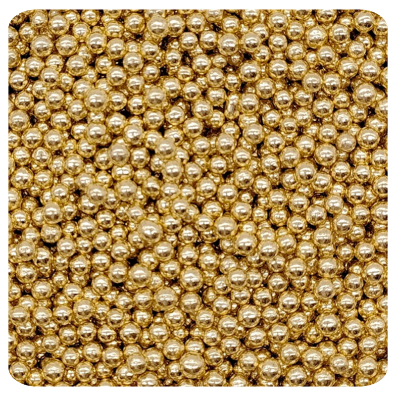 4MM Gold Sugar Pearl 100g (3.5 oz) Sprinkles d'Art