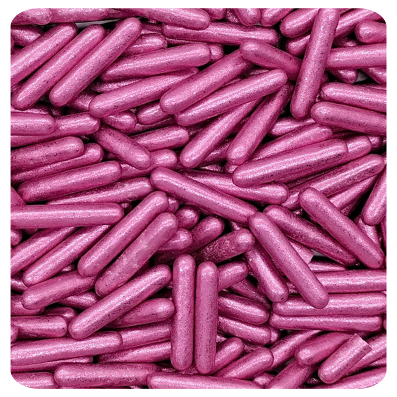 Barbie Pink Metallic Rods 100g (3.5 oz) Sprinkles d'Art