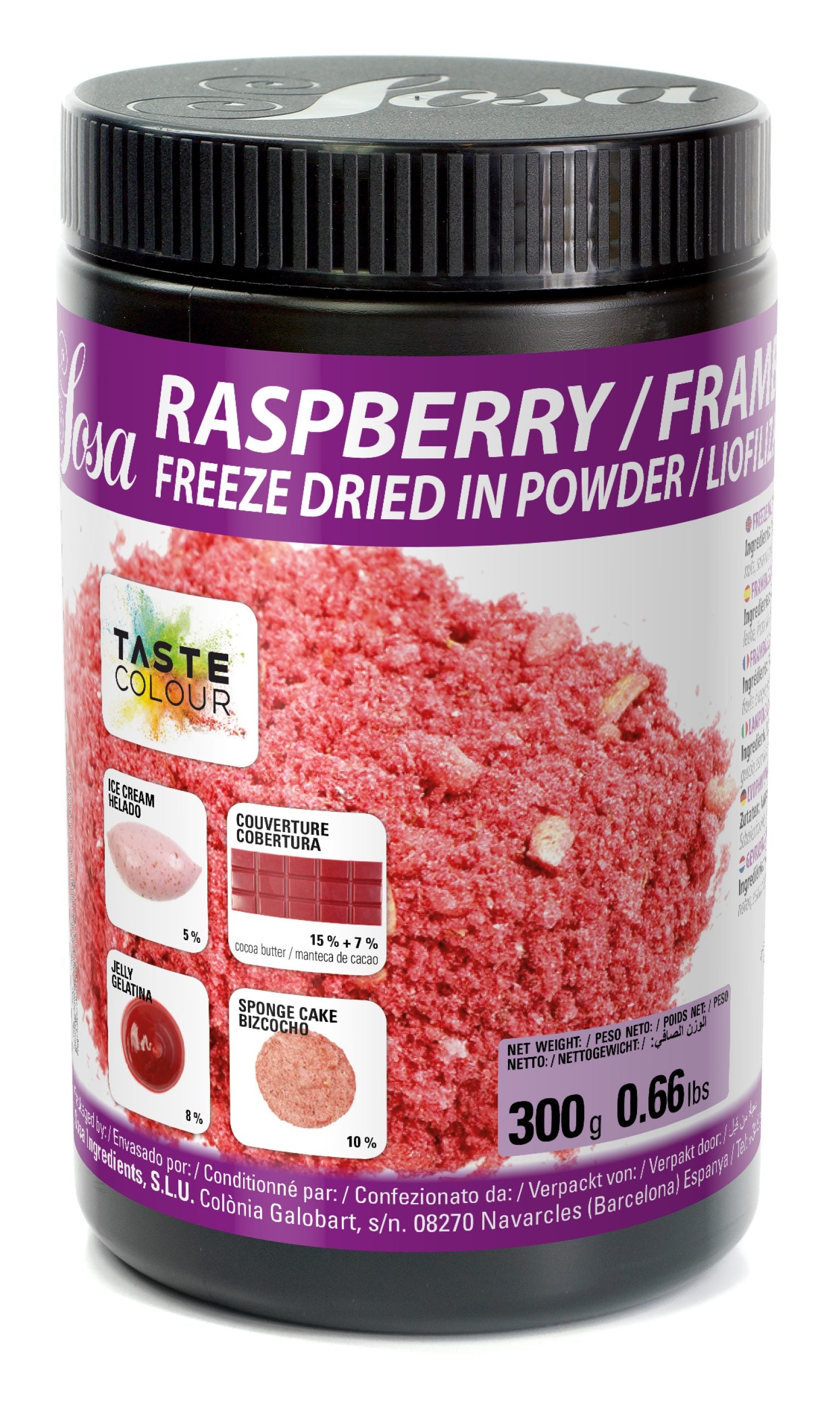 Sosa Raspberry Freeze Dried Powder (300g)
