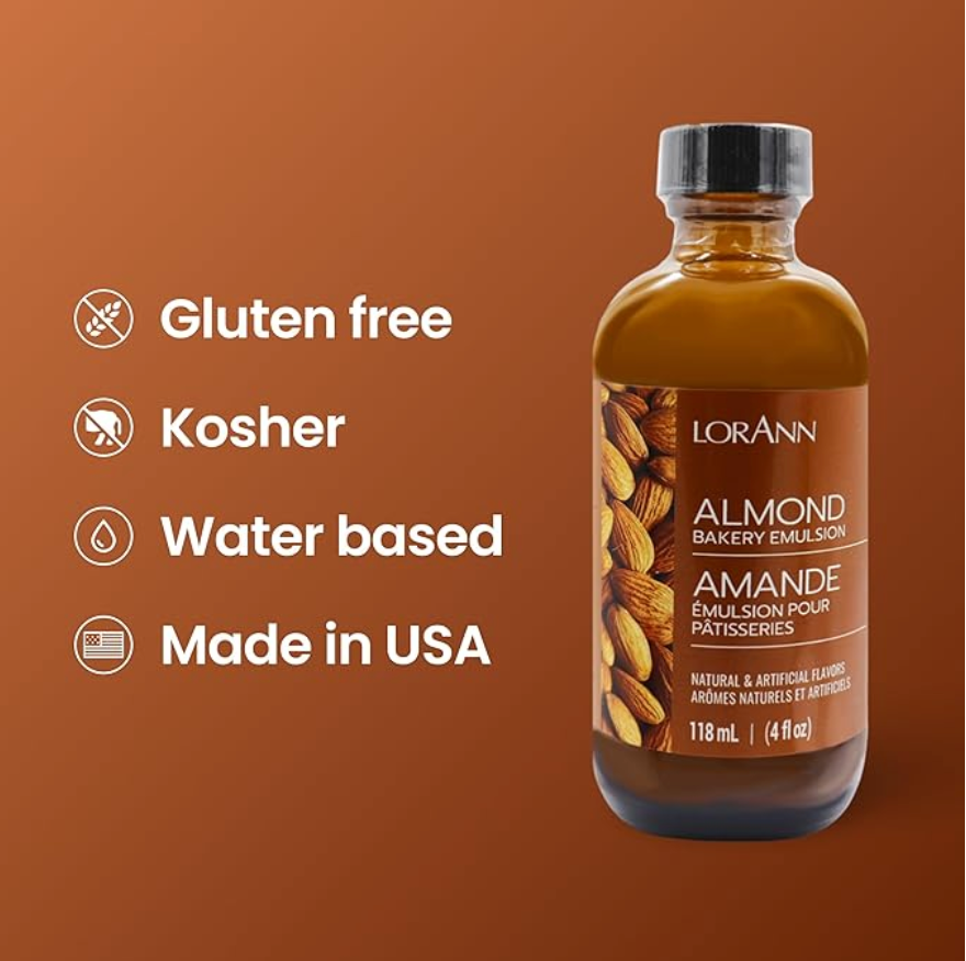 LorAnn Oils Almond, Bakery Emulsion   - 4 OZ #0748-0800 - Papagino Foods Inc.