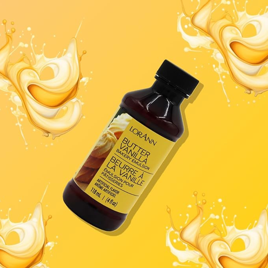 LorAnn Oils Butter Vanilla, Bakery Emulsion   - 4 OZ  #0742-0800 - Papagino Foods Inc.