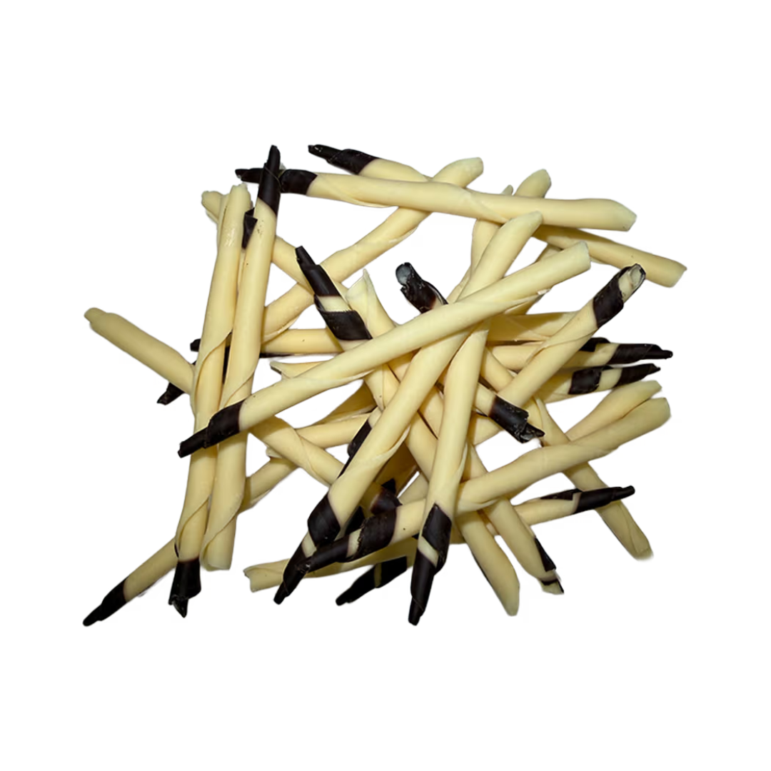 Barlo Dark Chocolate Tipped White Pens by Papagino Foods Inc., 600g, 4.53-inch, pack of 140 writing pens.