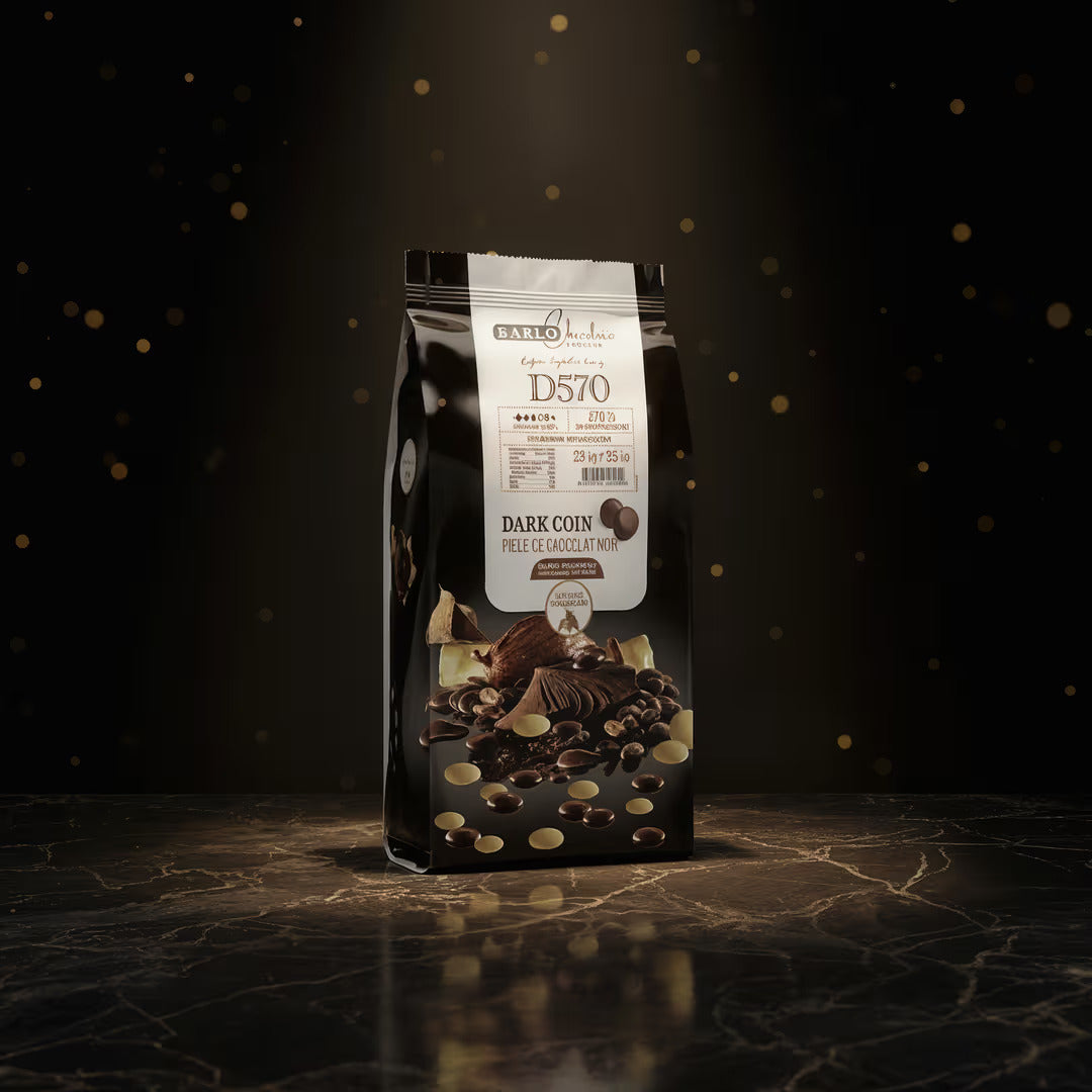 Barlo Dark Couverture Coin Chocolate 57% 2.5 KG #D570 - Papagino Foods Inc. 