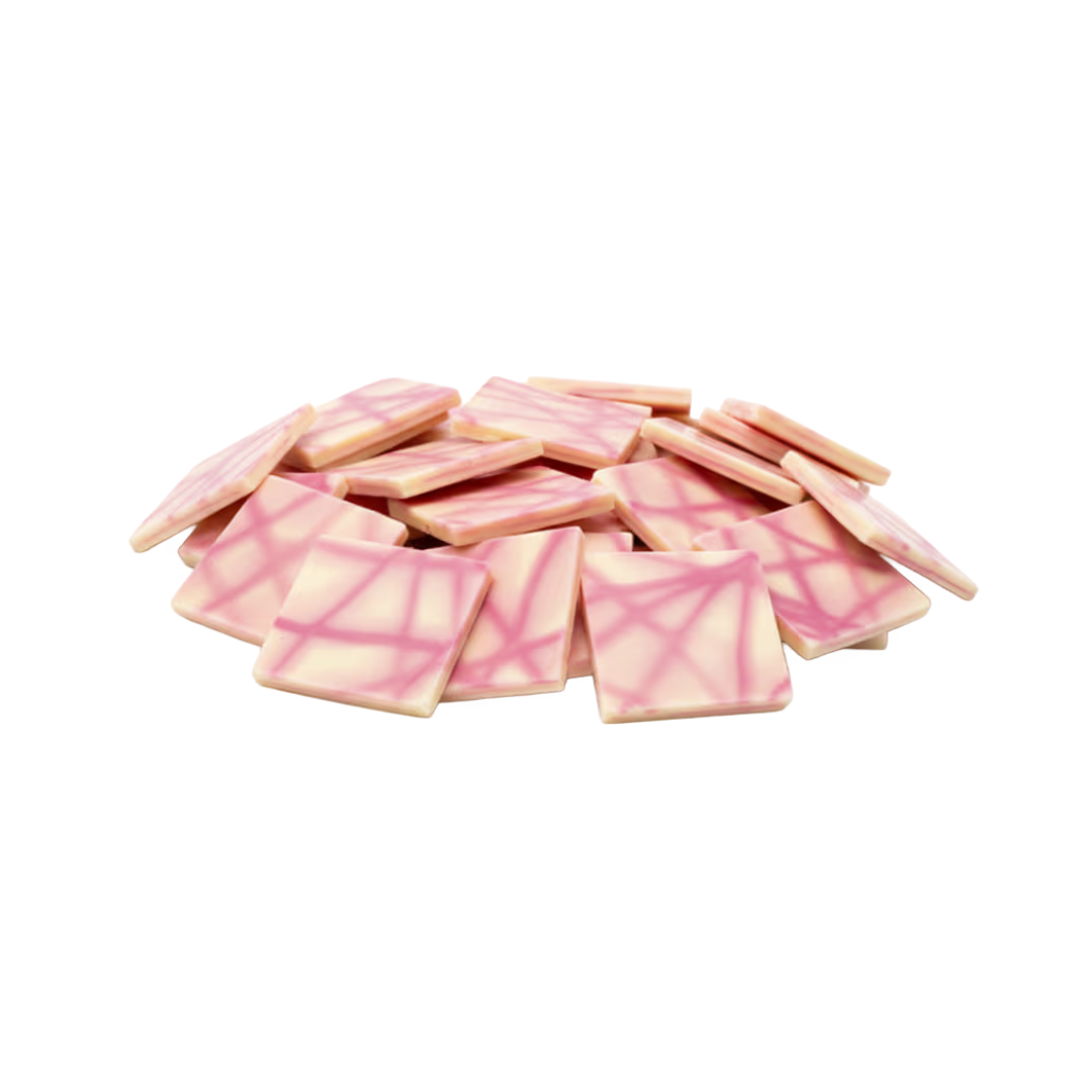 Barlo Pink Patterned Square 1.2 Kg 350 pcs - Papagino Foods Inc. 