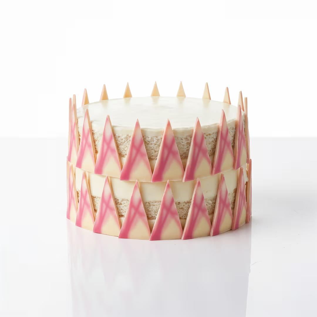 Barlo Pink Patterned Triangle 1 Kg 435 pcs - Papagino Foods Inc. 