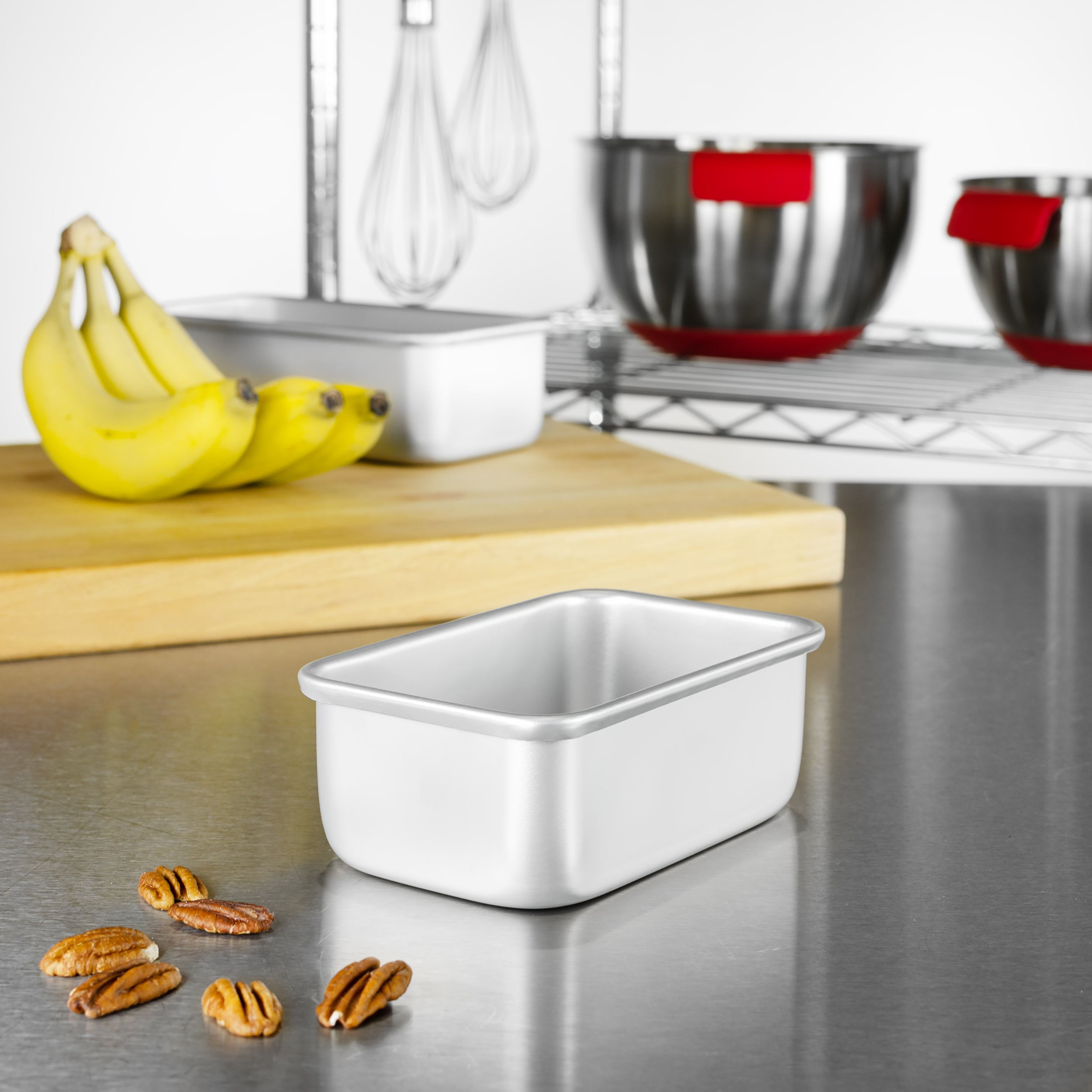 Fat Daddio Anodized Aluminum, Bread Pan Oblong, 4 7/8 in x 2 3/4 in x 2 in (BP-5639) - Papagino Foods Inc.