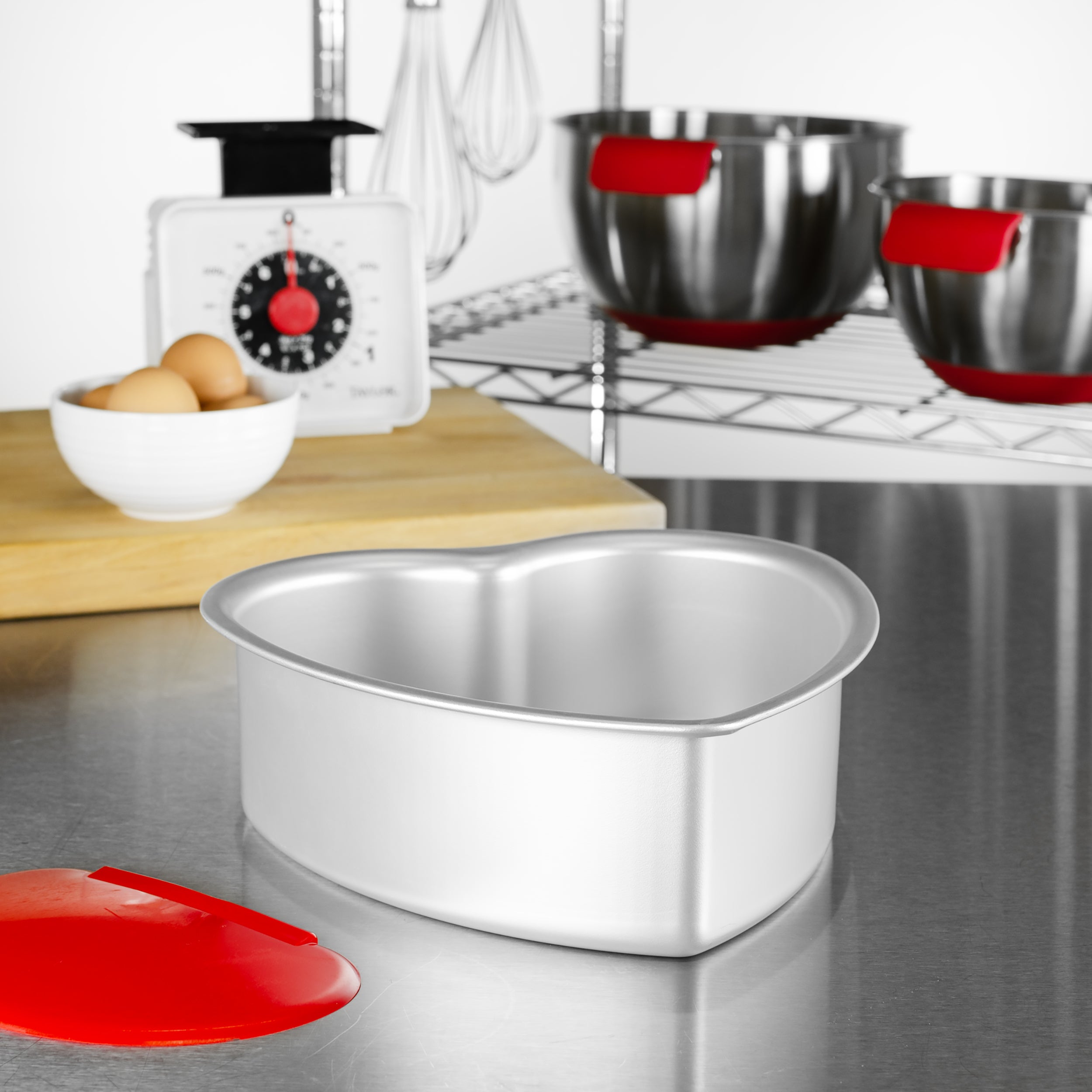 Fat Daddio, Anodized Aluminum, Heart Pan, 8 in x 3 in (PHT-83) - Papagino Foods Inc.