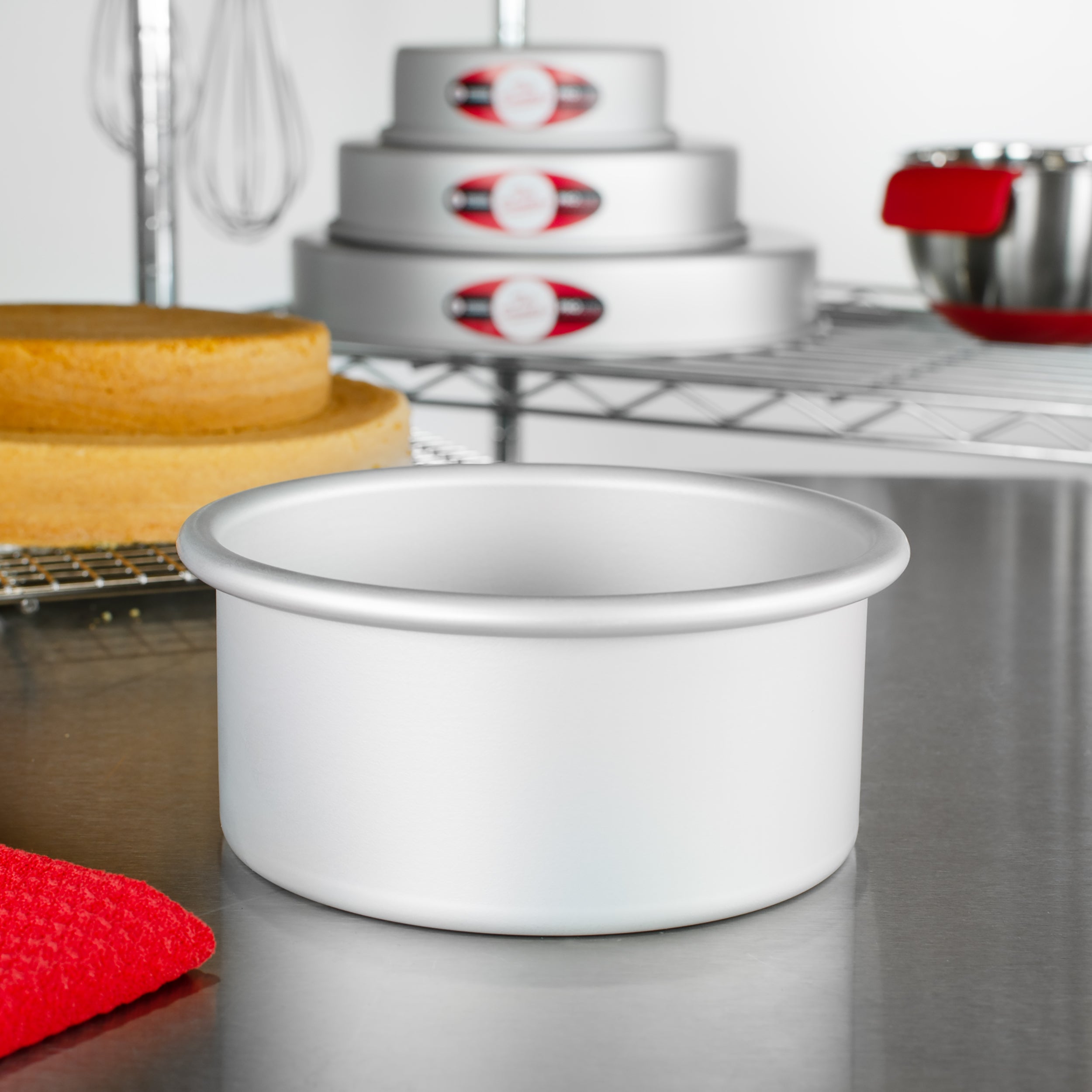 Fat Daddio, Anodized Aluminum, Round Pan, 6 in x 3 in (PRD-63) - Papagino Foods Inc.