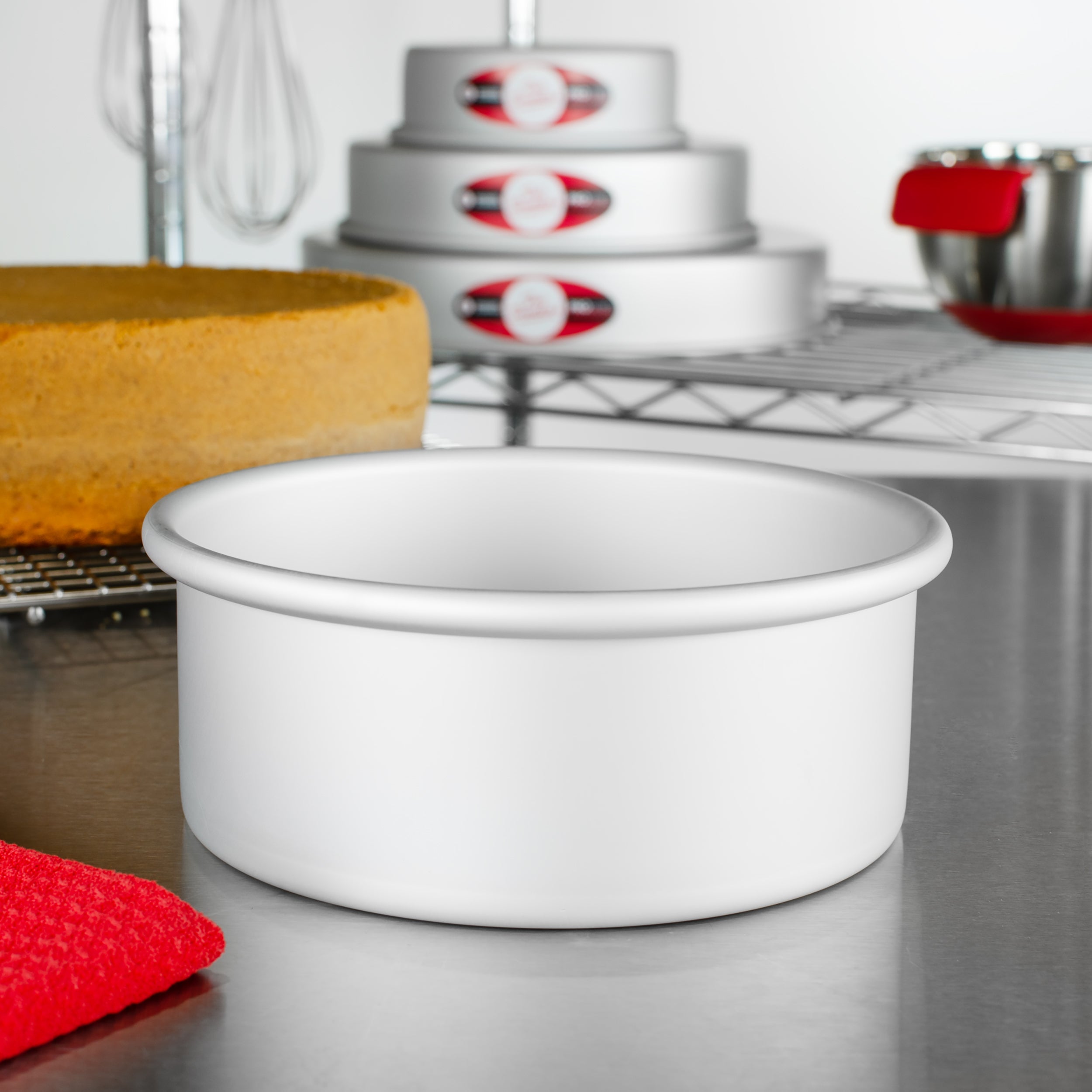 Fat Daddio, Anodized Aluminum, Round Pan, 7 in x 3 in (PRD-73) - Papagino Foods Inc.