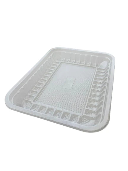 HQ-3PP Clear Plastic Trays - Size - 8.75" x 6.75" x 1.00" – 400 pcs - Papagino Foods Inc. 