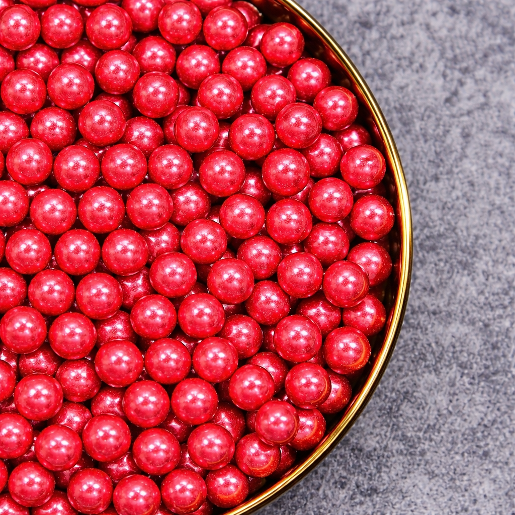 Red sugar pearl 500g Sprinkles d'Art - Papagino Foods Inc. 