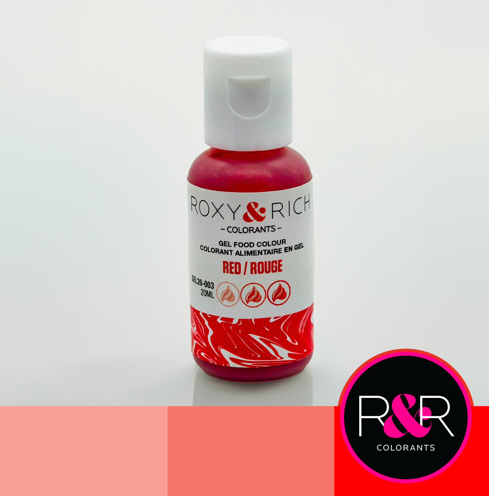 Roxy & Rich Coloring Gel -  Rouge (20ml) GEL20-003 - Papagino Foods Inc.