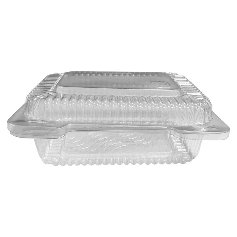 Vespa Small Hinged Clear Containers 6.9 x 5.9 x 2.312" – 600 pcs - Papagino Foods Inc. 