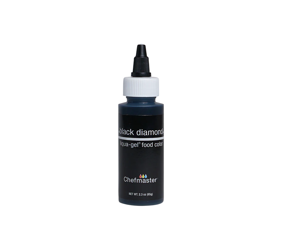 Chefmaster Black Diamond Liqua-Gel Food Coloring (# 5000) 2.3 OZ - Papagino Foods Inc. 