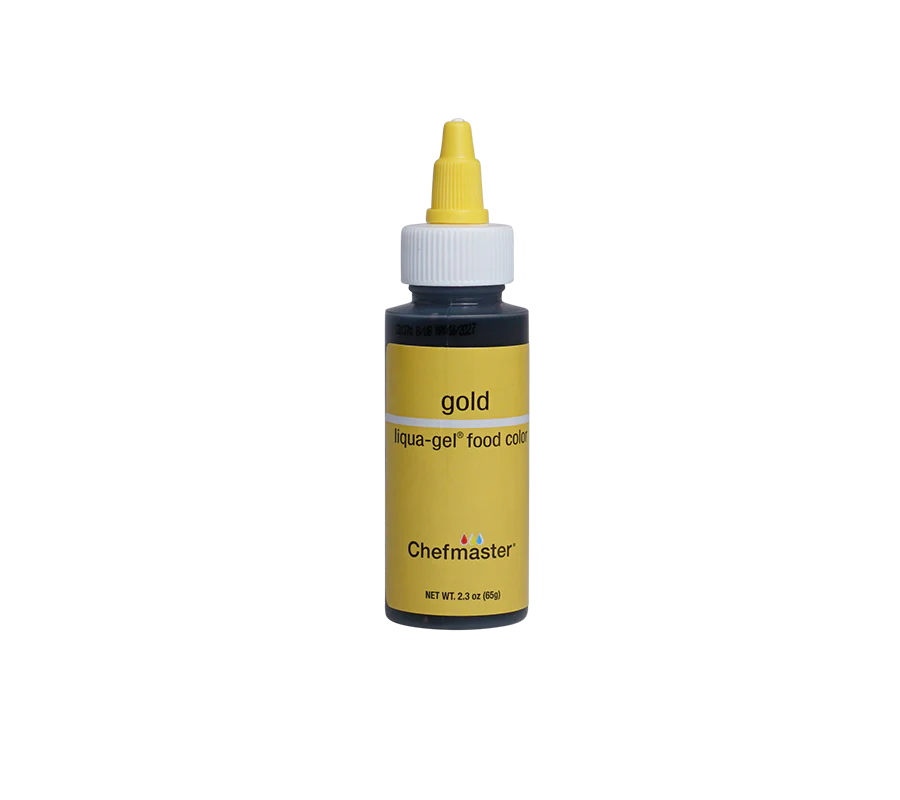 Chefmaster Gold Liqua-Gel Food Coloring (# 5001) 2.3 OZ - Papagino Foods Inc. 